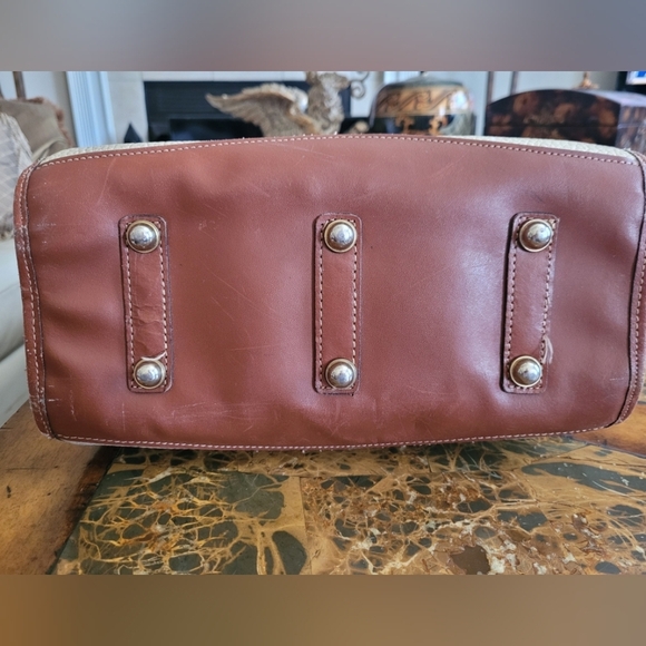 Dooney & Bourke Classic Two-Tone Leather Handbag - Picture 7 of 16